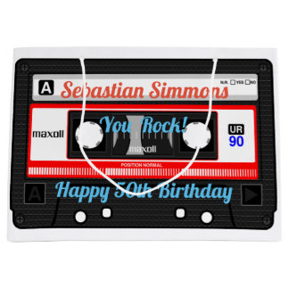 Personalisiertes Kassettenband oder Mischband, bel Große Geschenktüte