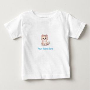 Personalisiertes Kätzchen-T-Shirt für Baby Mädchen T-shirt