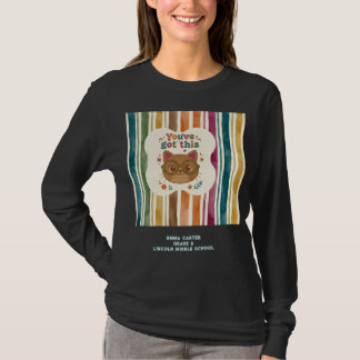 Personalisiertes Katze-T-Shirt für die Mittelschul T-Shirt