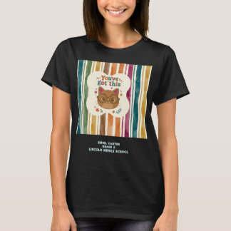 Personalisiertes Katze-T-Shirt für die Mittelschul T-Shirt
