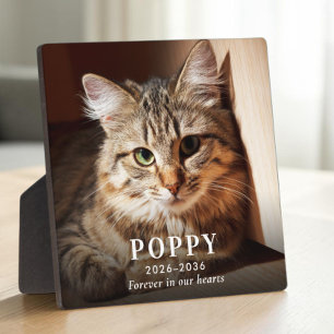 Personalisiertes Katzen-Gedenkfoto Fotoplatte