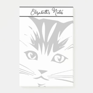 Personalisiertes Katzen-Gesicht Post-it Klebezettel
