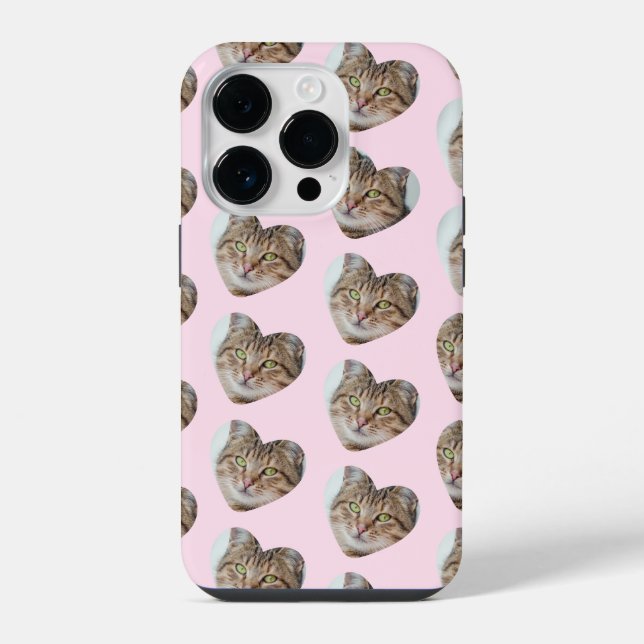 Personalisiertes Katzen- oder Hundeherz-Fotodesign iPhone Hülle (Rückseite)
