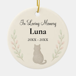 Personalisiertes Katzen-Ornament — In Liebe Erinne Keramik Ornament