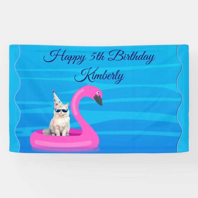 Personalisiertes Katzenfloß Banner (Horizontal)