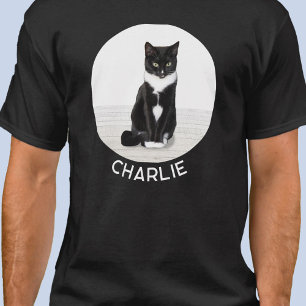 Personalisiertes Katzenfoto mit Namen T-Shirt