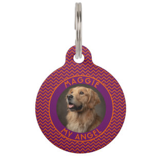 Personalisiertes Katzenliebhaber-Geschenk Chevron- Haustiermarke