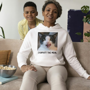 Personalisiertes Katzenliebhaber Schwarz-Weiß-Haus Hoodie