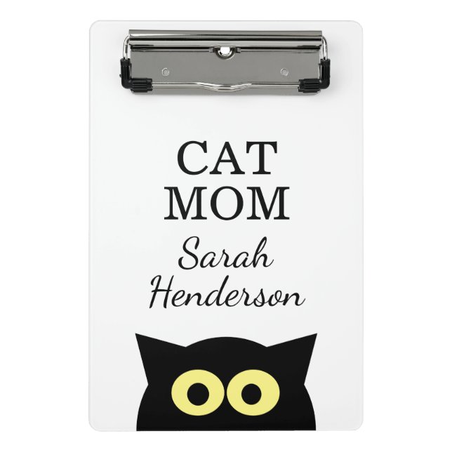 Personalisiertes Katzenmutter-Clipboad mit süßer K Mini Klemmbrett (Vorderseite)