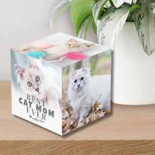 Personalisiertes Katzenmutter-Haustierfoto Würfel