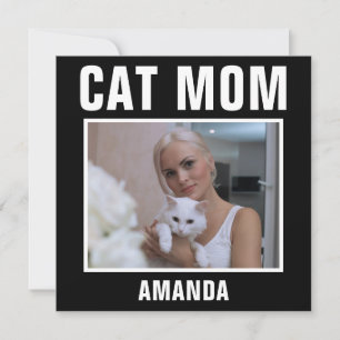 Personalisiertes Katzenmutter-Kundenfoto Karte