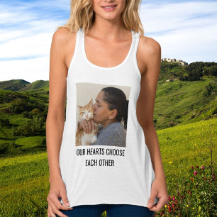 Personalisiertes Katzenmutter-Trendy-Familienhaust Tank Top