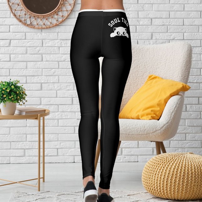 Personalisiertes Katzenmutter-Zitat mit schwarzen  Leggings (Von Creator hochgeladen)