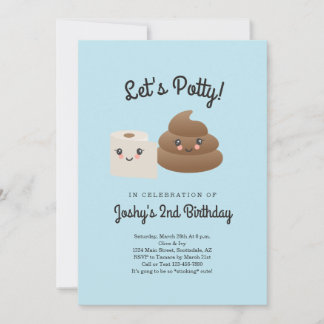Personalisiertes Kawaii Kack & TP (Toilettenpapier Einladung