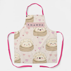 Personalisiertes Kawaii Pastell-Dumpling-Muster Schürze