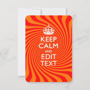 Personalisiertes KEEP CALM AND Have Text Orange Sw
