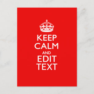 Personalisiertes 'Keep Calm And Have Your Text' au Postkarte