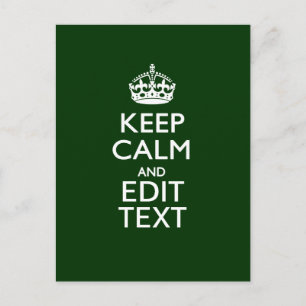 Personalisiertes Keep Calm And Have Your Text auf Postkarte