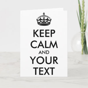 Personalisiertes Keep Calm And Your Text T-Shirt_1 Karte