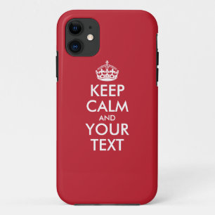 Personalisiertes KEEP CALM und DEIN TEXT - weiße W Case-Mate iPhone Hülle