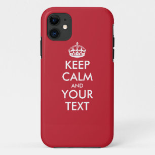 Personalisiertes KEEP CALM und DEIN TEXT - weiße W Case-Mate iPhone Hülle