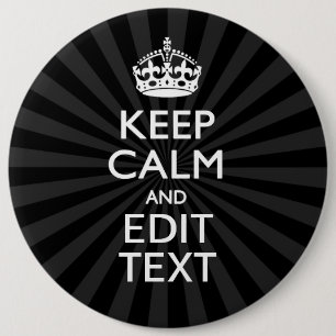 Personalisiertes KEEP CALM und Ihr Text auf Burst Button