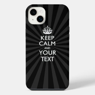 Personalisiertes KEEP CALM und Ihr Text auf Burst iPhone 14 Plus Hülle
