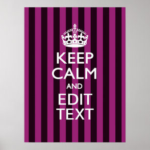 Personalisiertes KEEP CALM und Ihr Text auf Rosa Poster