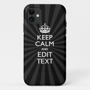 Personalisiertes KEEP CALM und Ihr Text auf Sunbur Case-Mate iPhone Hülle