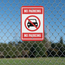 Personalisiertes "Kein Parken" Metallschild für de