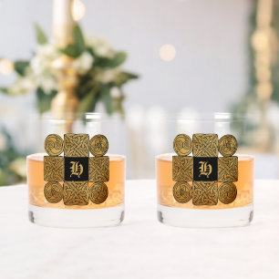 Personalisiertes keltisches Knotenwerk-Kreuz Whiskyglas