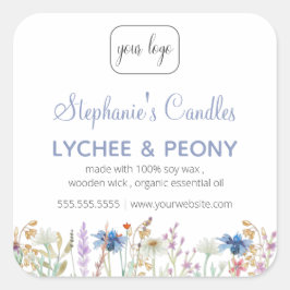 Personalisiertes Kerzensiegel | Fügen Sie unser Lo Quadratischer Aufkleber