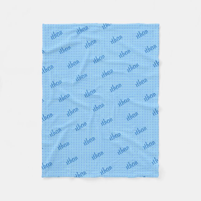 Personalisiertes Kid's Blanket in hellblau Fleecedecke (Vorderseite)