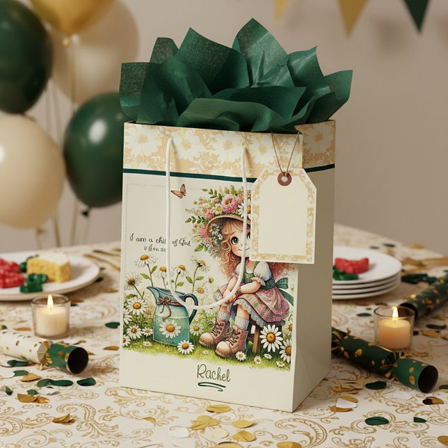 Personalisiertes Kind des Gottesmädchens Mittlere Geschenktüte (Von Creator hochgeladen)