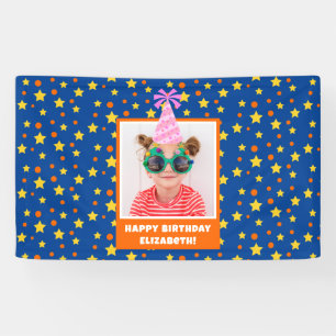 Personalisiertes Kind Foto glücklich Geburtstag mi Banner