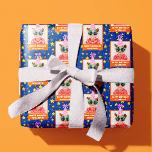 Personalisiertes Kind Foto glücklich Geburtstag mi Geschenkpapier