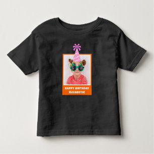 Personalisiertes Kind Foto glücklich Geburtstag mi Kleinkind T-shirt