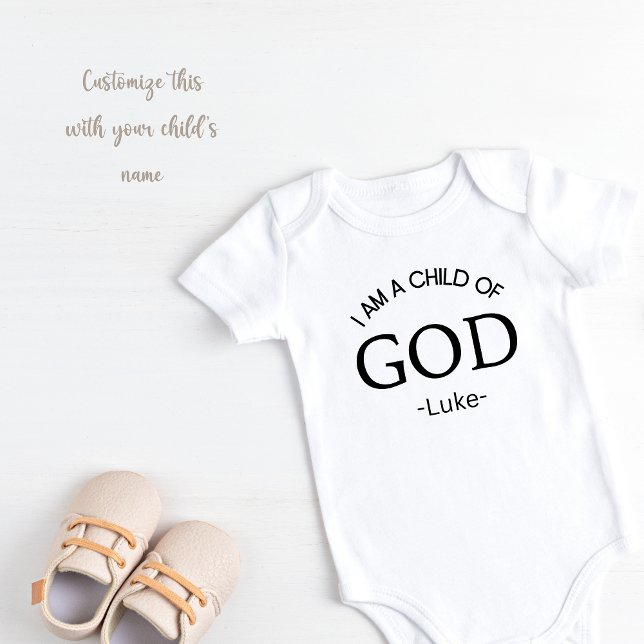 Personalisiertes Kind Gottes Baby Strampler (I am a child of God)