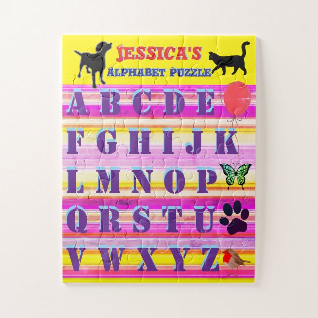 Personalisiertes Kinder-Alphabet-Puzzle Puzzle (Vertikal)