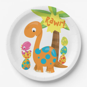 Personalisiertes Kinder-Dinosaurier-Oster-Ei-Party Pappteller