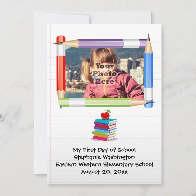 Personalisiertes Kinder-Kindergarten-Foto (Vorderseite)