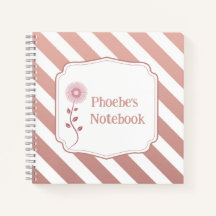 Personalisiertes Kinder Notizbuch mit Rose-Gold St