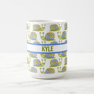Personalisiertes Kinder-Schneckenmuster Kaffeetasse