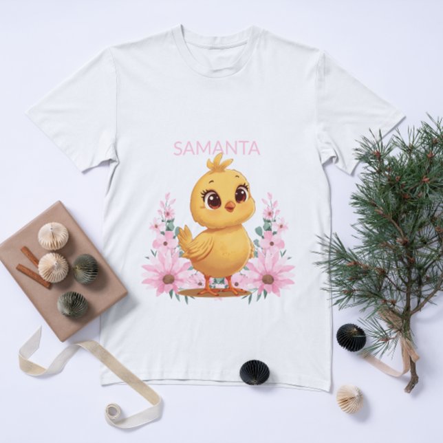 Personalisiertes Kinder-T-Shirt mit Küken-Motiv Kleinkind T-shirt (Von Creator hochgeladen)