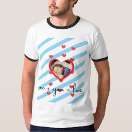 Personalisiertes Kinderfoto – Ich + Du = Liebe T-Shirt