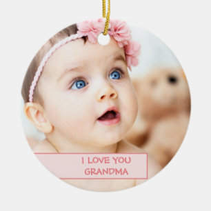Personalisiertes Kinderfoto Muttertag Oma Keramik Ornament