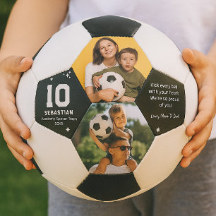 Personalisiertes Kinderfußball-Foto und individuel Fußball