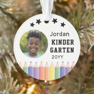 Personalisiertes Kindergarten-Kinderfoto-Name Ornament