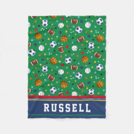 Personalisiertes Kindergrün-multi Fleecedecke