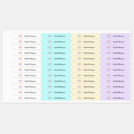 Personalisiertes Kinderlabel Niedlich Unicorn Etiketten